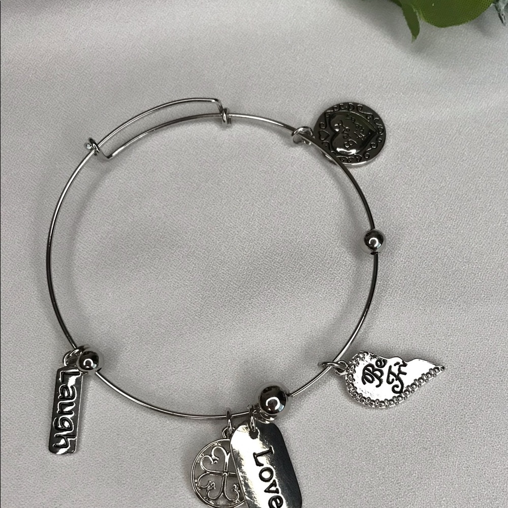 Bracelets with charms.